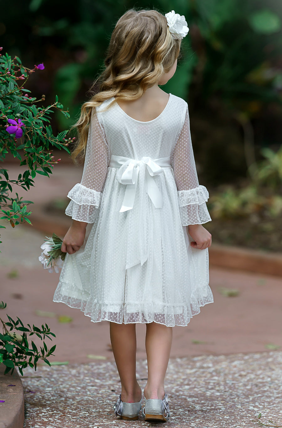 Cora Long Sleeve Dress - Off White #139