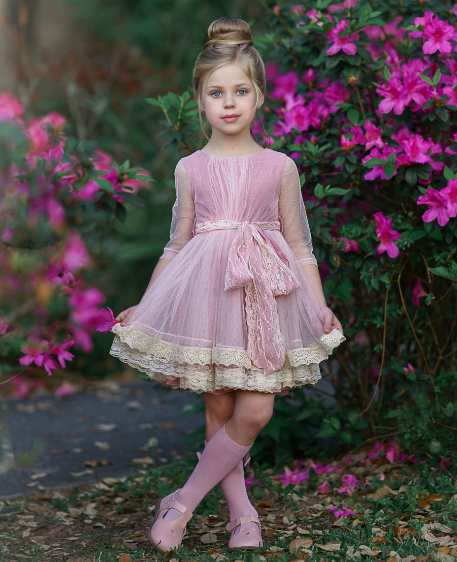 Luna Dress - Dusty Rose #55 – Think Pink Bows