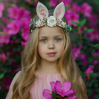 Bunny Ear Flower Girl Crown