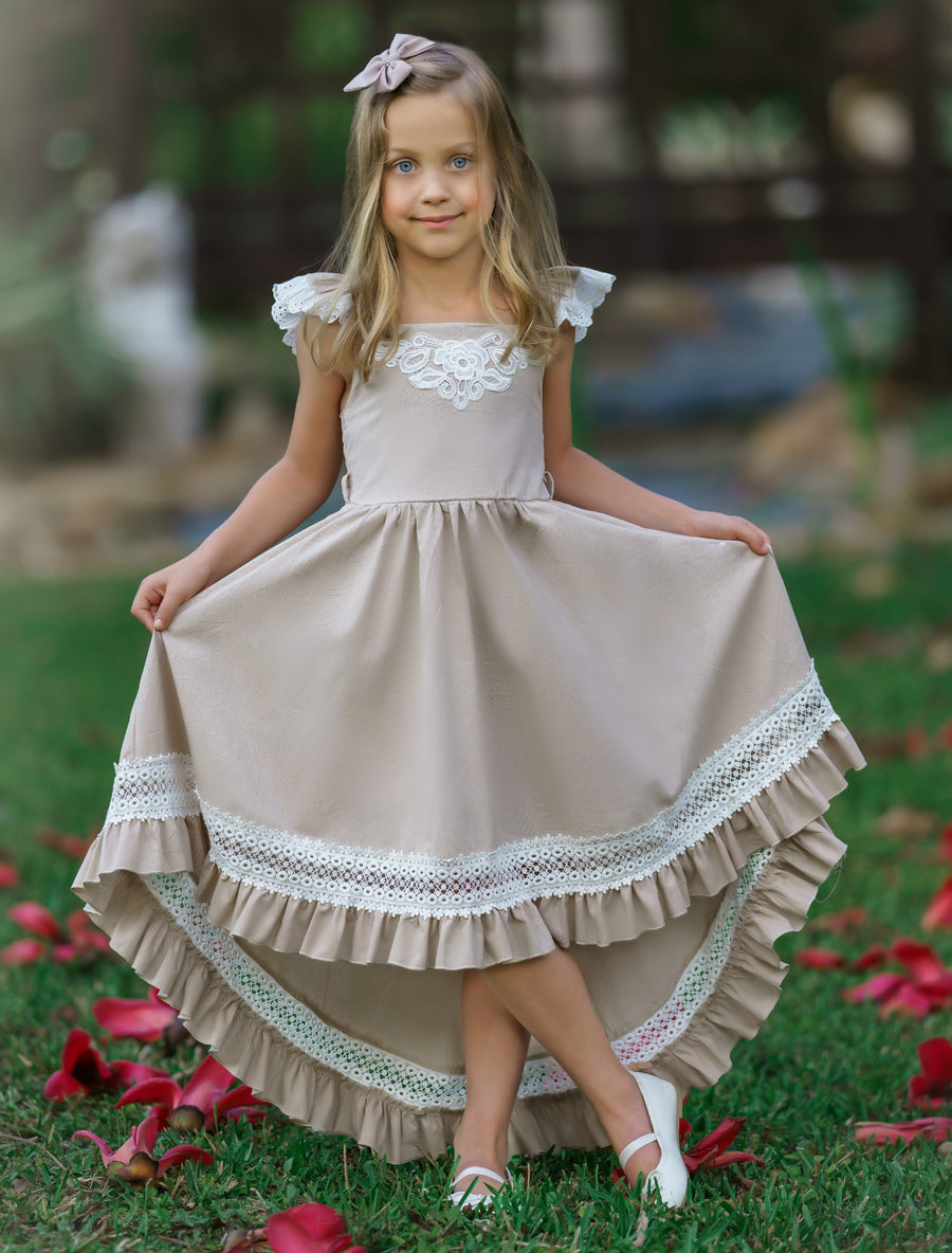 Matilda High Low Dress - Natural #215