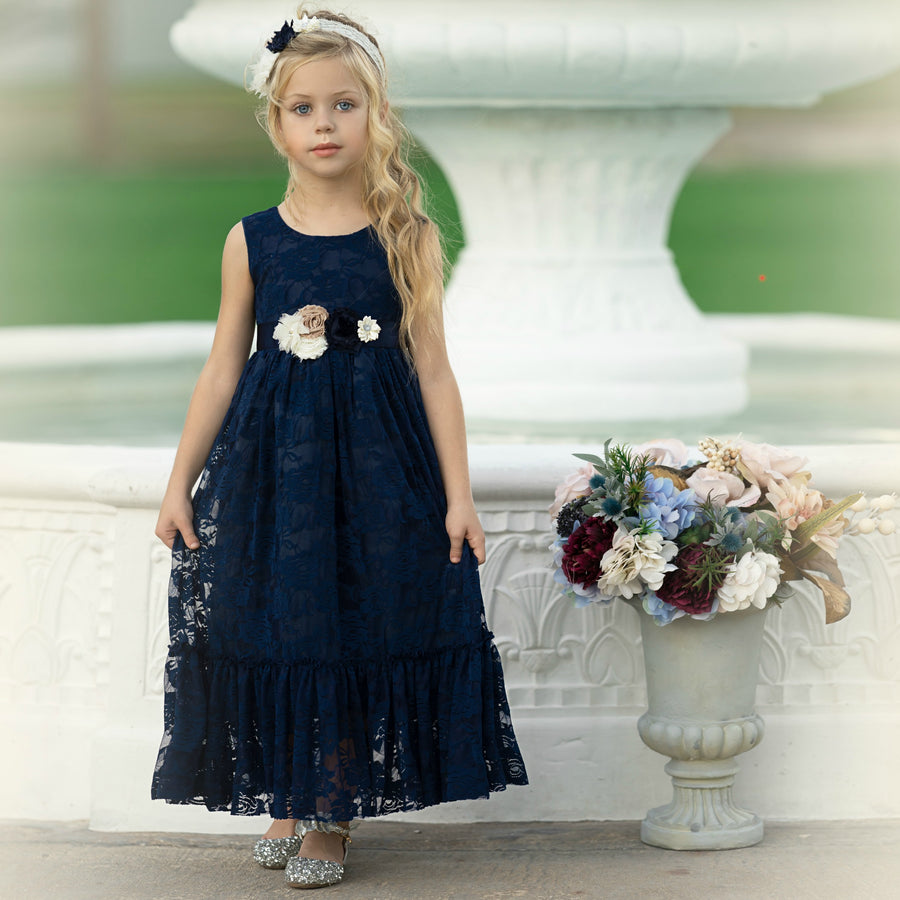 Martina Dress - Navy #185 – Think Pink Bows