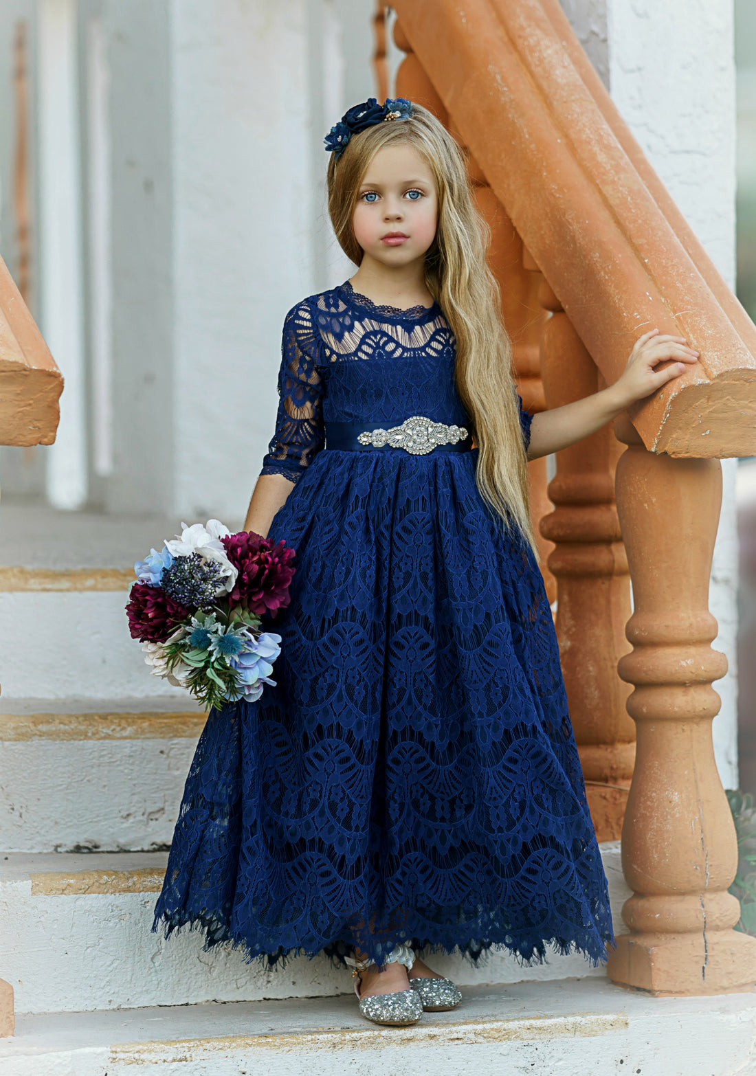 Josephine Long Navy Dress #14