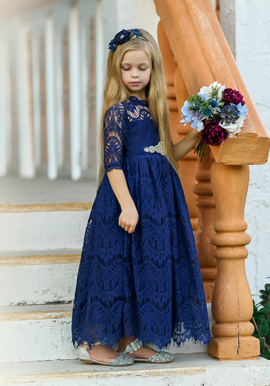 Josephine Long Navy Dress #14