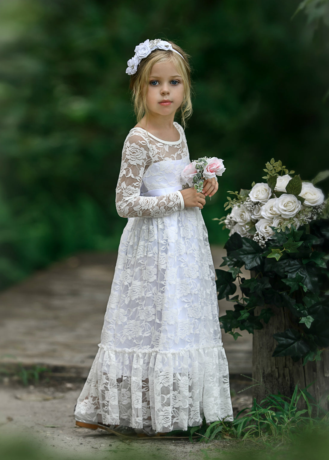 Sweetheart Long Sleeve Dress - White #80