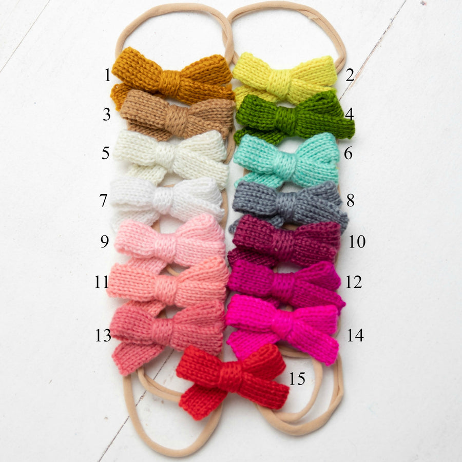 Crochet Bow Headbands 15 Colors