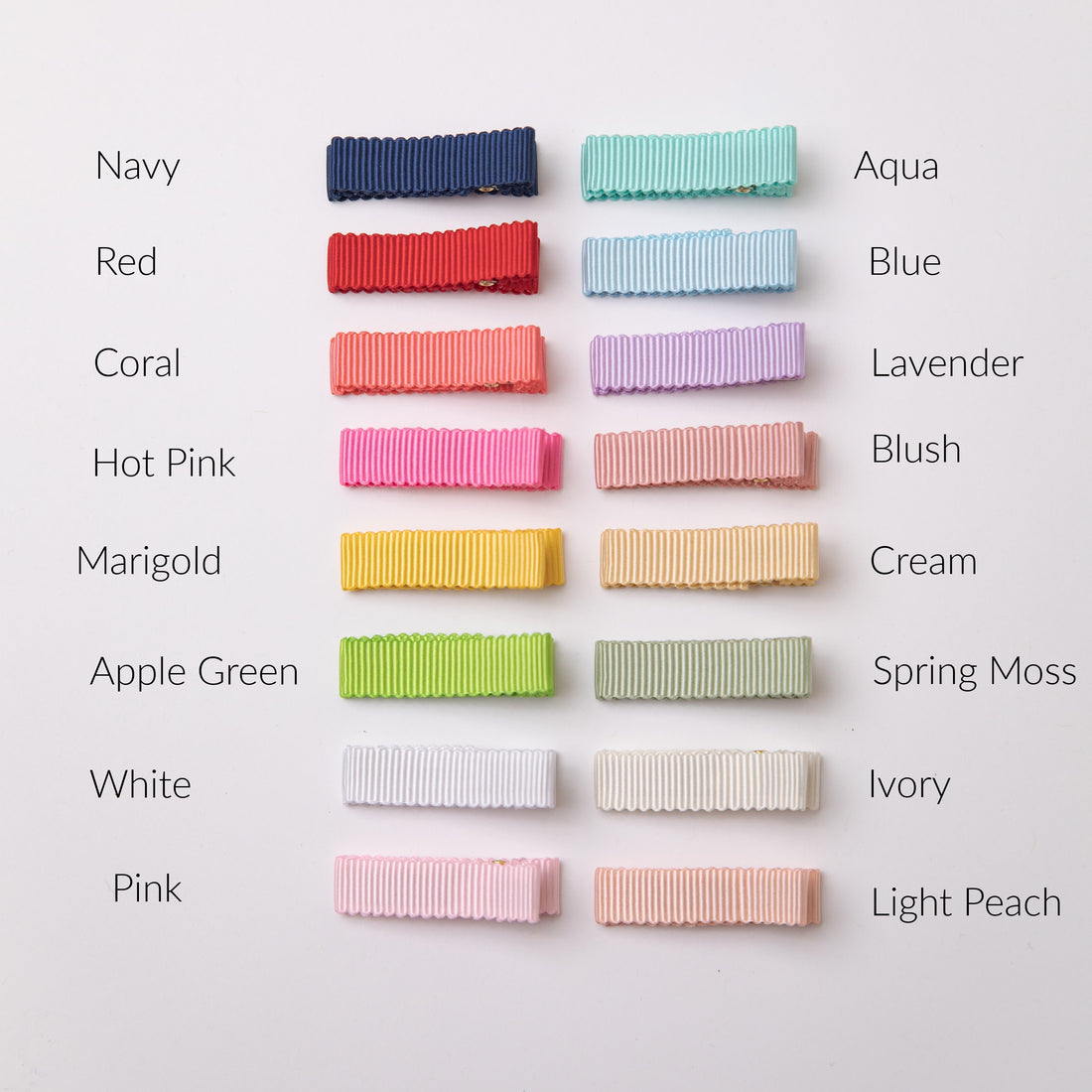 Ribbon Covered Clips 16 COLORS