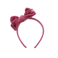 Ariela Velvet Bow Hard Headband - 18 Colors