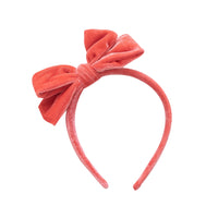 Ariela Velvet Bow Hard Headband - 18 Colors