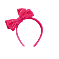 Ariela Velvet Bow Hard Headband - 18 Colors