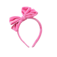 Ariela Velvet Bow Hard Headband - 18 Colors