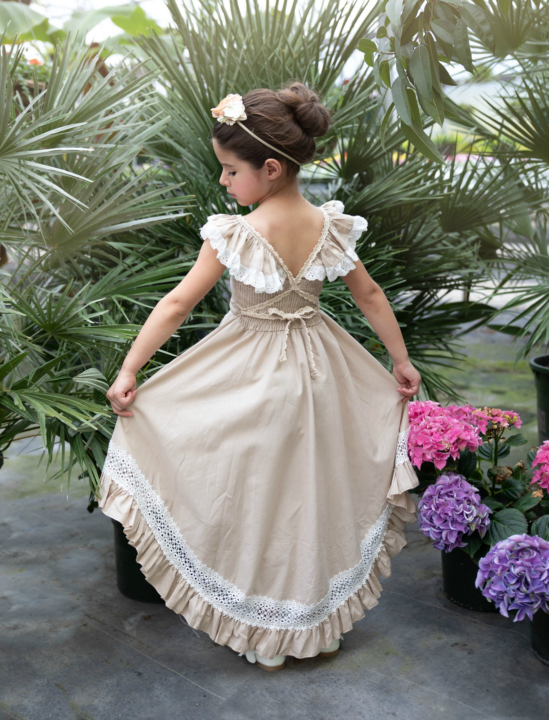Matilda High Low Dress - Natural #215