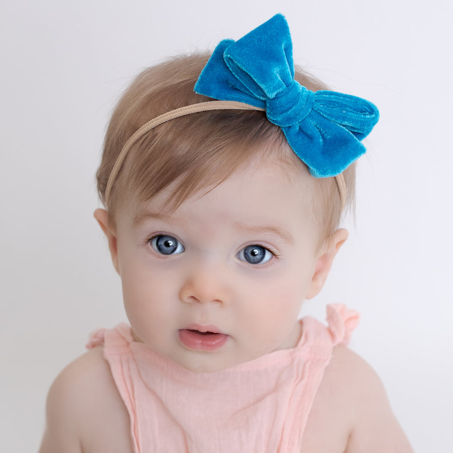 ABIGAIL Velvet 4" Nylon Headband - 15 Colors
