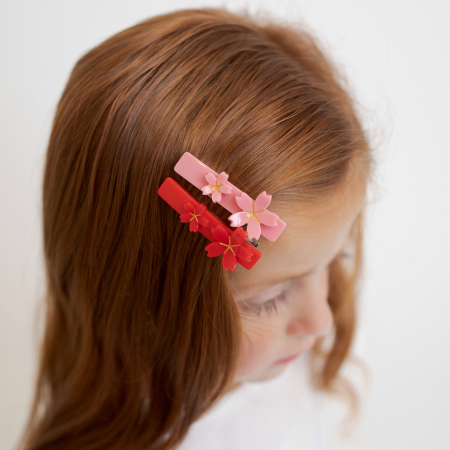 DOUBLE FLOWER CLIP NON SLIP CLIP - 10 Colors