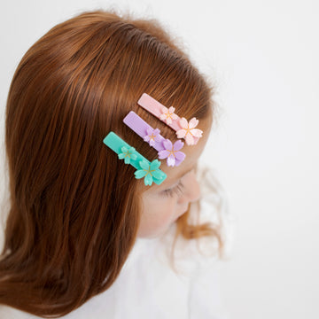 DOUBLE FLOWER CLIP NON SLIP CLIP - 10 Colors
