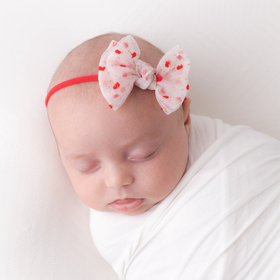 Valentine's Carol Bows Headbands 2 Sizes