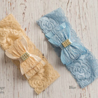 Double Bow Lace Headband - 11 Colors Available - Think Pink Bows - 14
