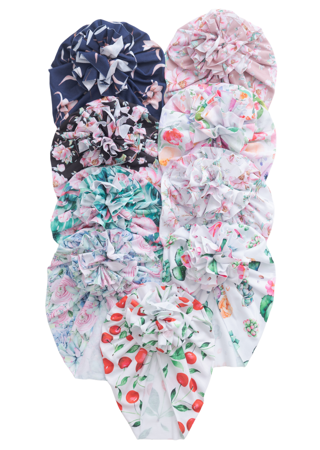 Turban FLOWER Hats 7 PRINTS