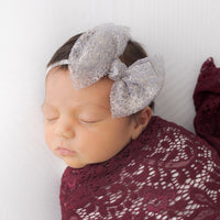 Sheer Sparkle Bows Headbands 5 Colors 2 Sizes