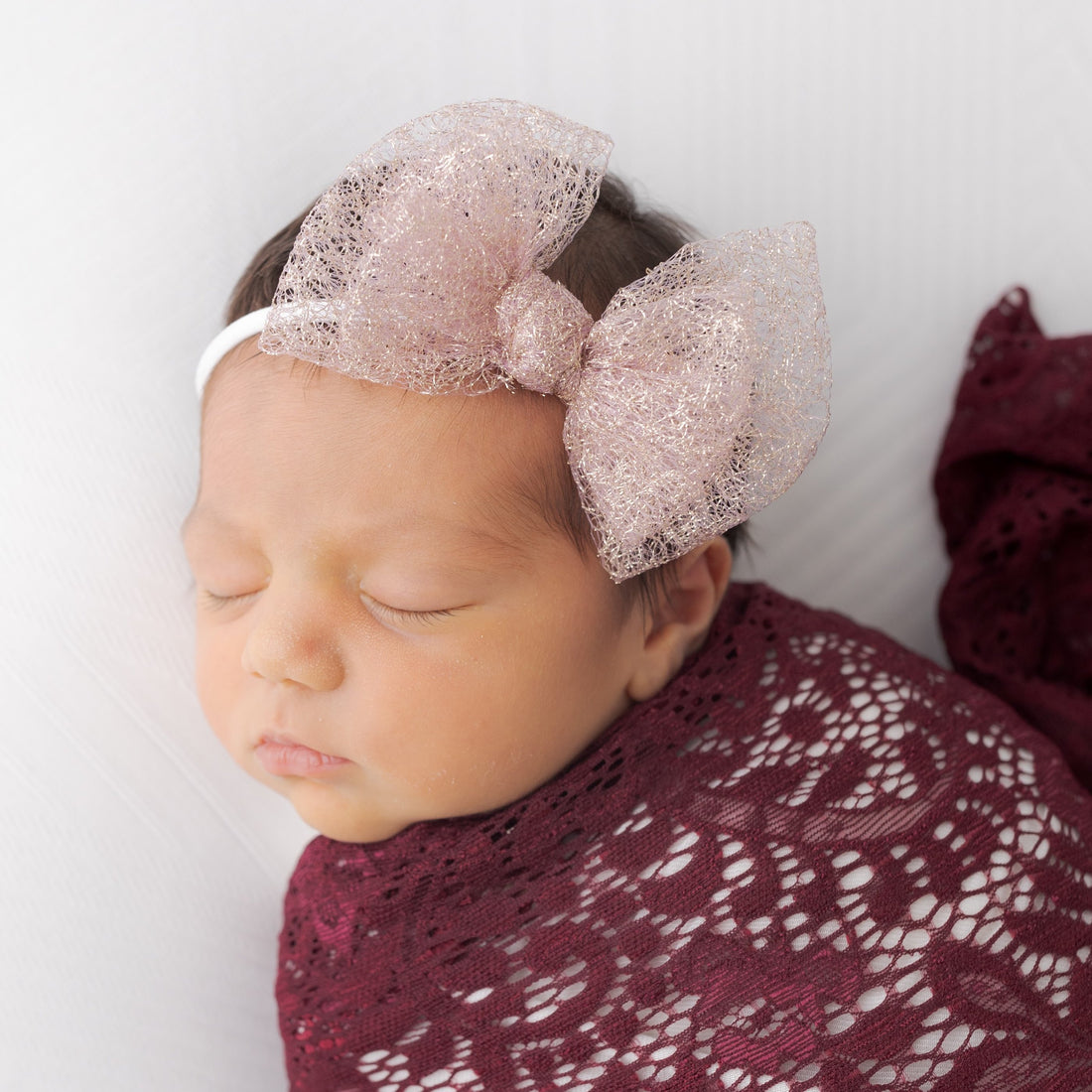 Sheer Sparkle Bows Headbands 5 Colors 2 Sizes