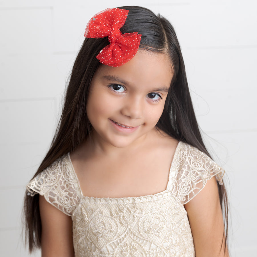 Double Star Tulle Bows Headbands 4 Colors 2 Sizes