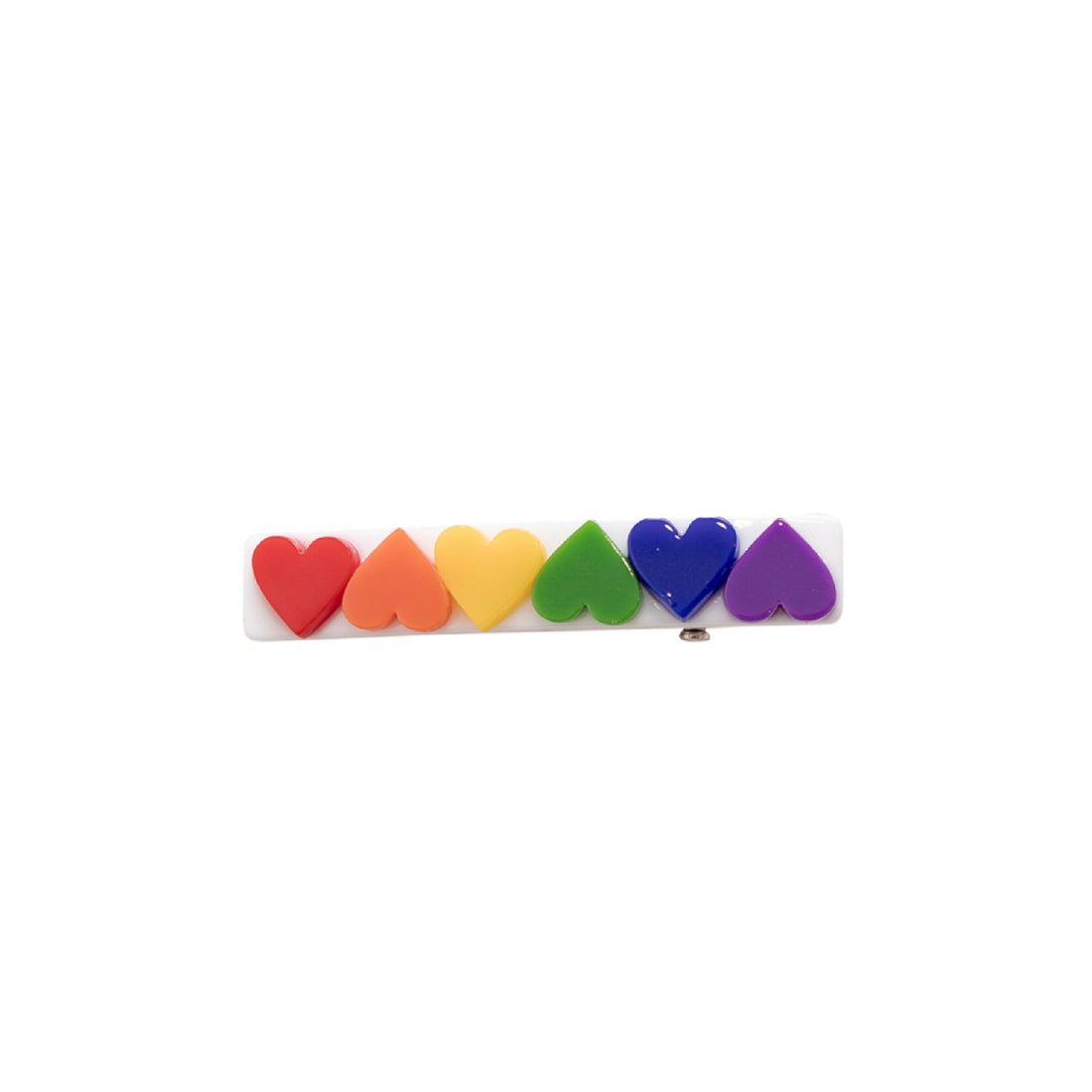 6 Heart Bar Acrylic Clip - 23 Colors