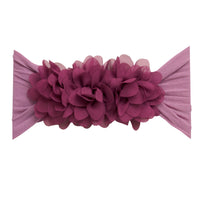 Flower Trio Nylon Headwrap - 18 Colors