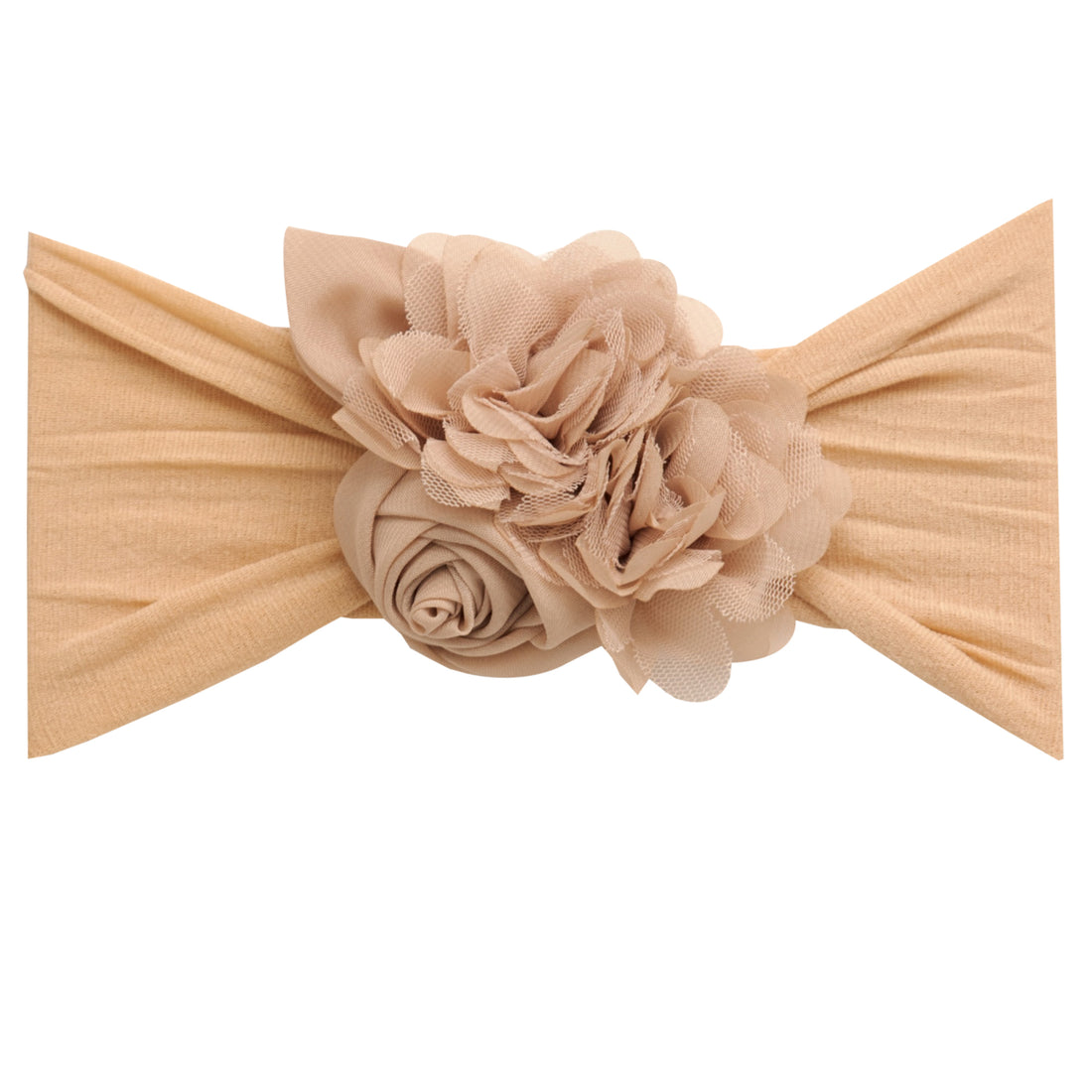 Couture Flower Headwrap  - Tan