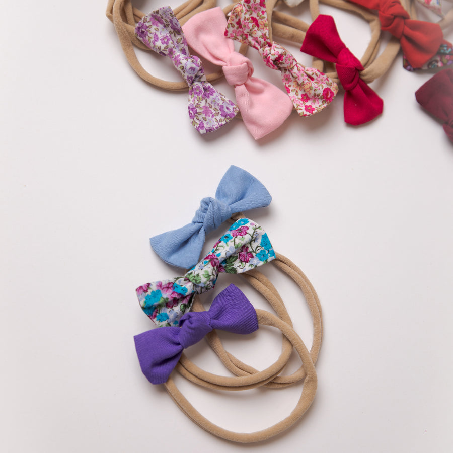 Leah Bow Skinny Nylon Headband 20 Colors – Think Pink Bows