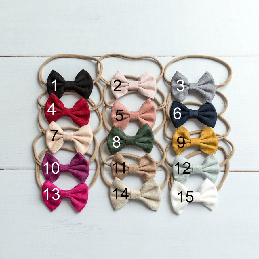 Suede Bow Headbands