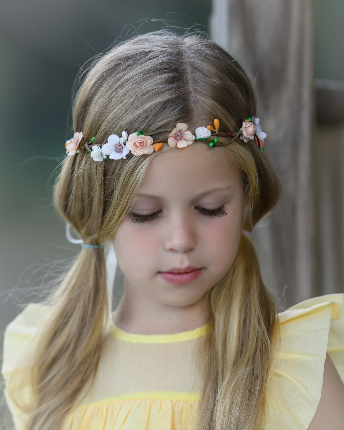 Paisley Flower Girl Crown