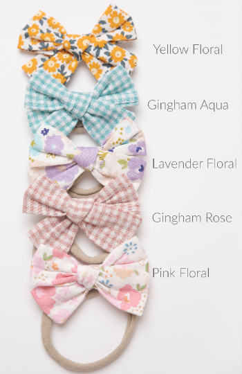 Lily Bows Headbands 5 Colors 2 Sizes