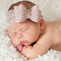 Double Bow Lace Headband - 11 Colors Available - Think Pink Bows - 8
