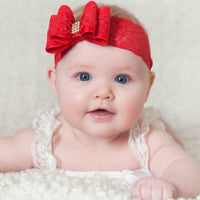 Double Bow Lace Headband - 11 Colors Available - Think Pink Bows - 11