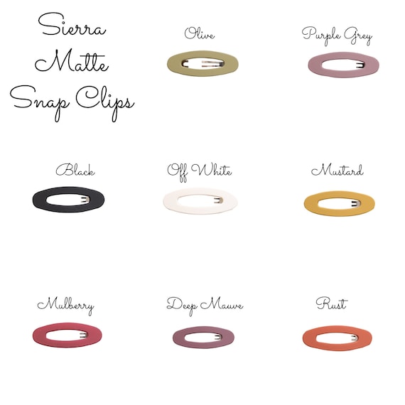 Matte SIERRA SNAP Hair Clip - 8 colors