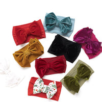GRACE Bow Velvet Nylon Headwrap - 20 Color