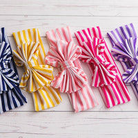 Striped Big Bow Headwraps - Think Pink Bows - 6