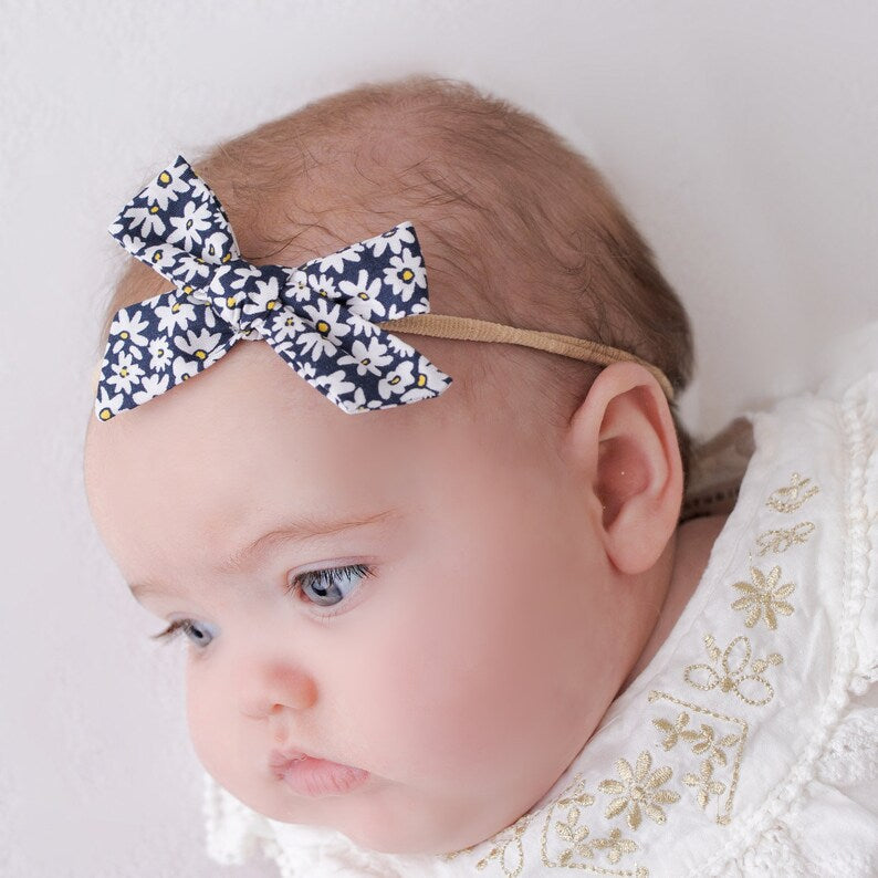 Floral & Prints MINI XS Bows Nylon Headband -  11 Prints