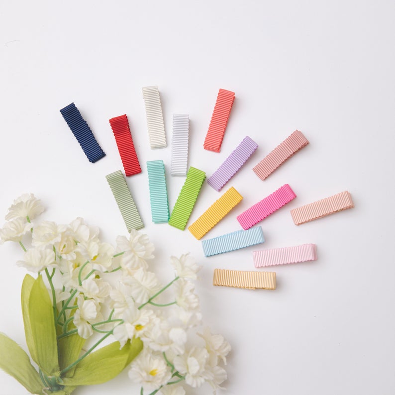 Ribbon Covered Clips 16 COLORS