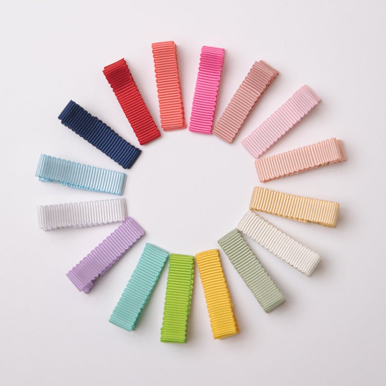 Ribbon Covered Clips 16 COLORS