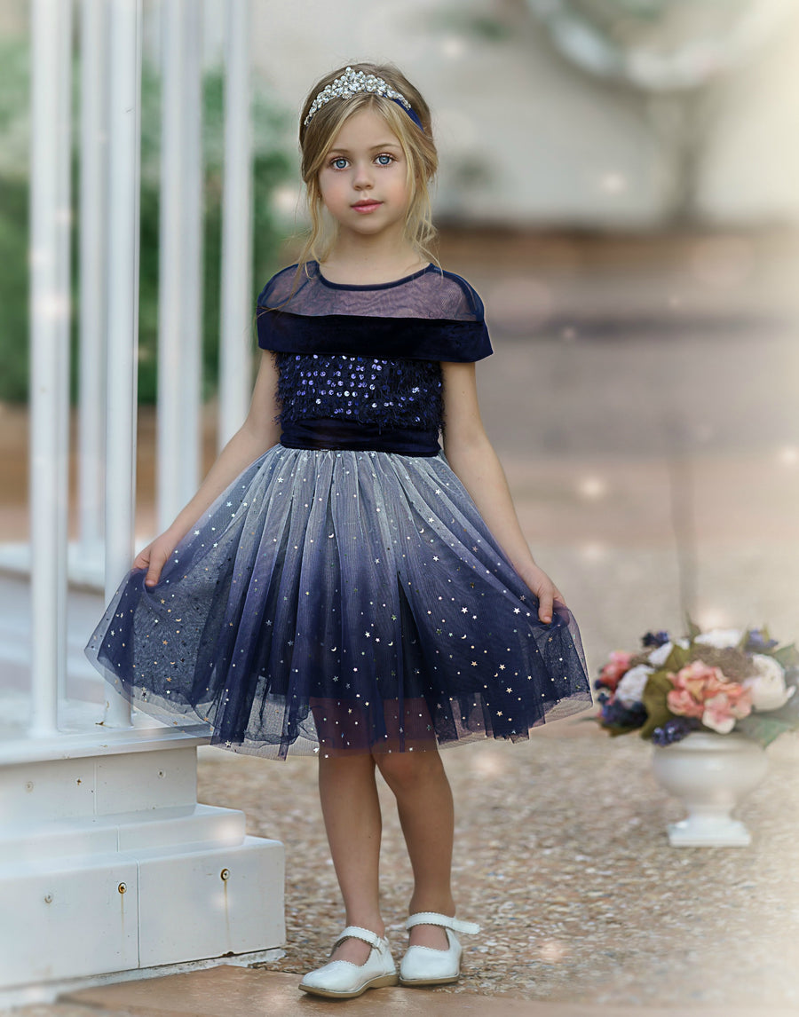 Amelie Navy Dress #156 – Think Pink Bows