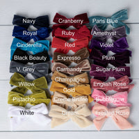 Luxe Velvet 5" Bow Clippie 23 Colors Available